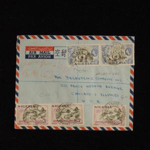 ZS-AC542 NIGERIA GBC - Airmail, 1957 From Lagos To Chicago Usa Cover