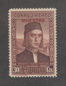 Spain San PP63 MNH. 1930 30c Vicente Pinzon w/ MUESTRA Specimen ovpt