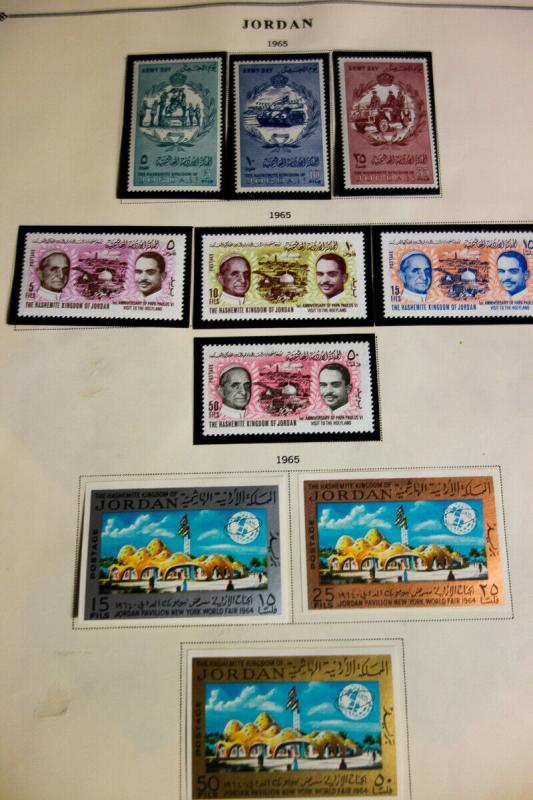 Jordan Stamp Collection Mostly Mint on Scott pages Valuable