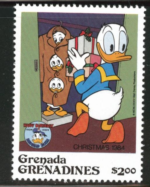 GRENADA GrenadinesScott 634 MNH** Donald Duck Christmas 1984