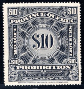 QP10, van Dam, $10, MNG, Quebec Liquor Prohibition, fresh, rich colour! Canada