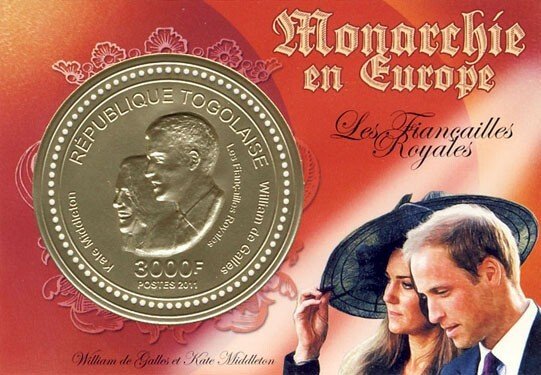 TOGO - 2011 - European Monarchies #1 - Perf Souv Sheet - Mint Never Hinged