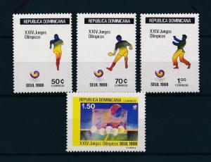 [55662] Dominican Republic 1988 Olympic games Seoul Tabletennis Judo MNH