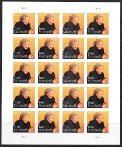 2023 63c Toni Morrison American Novelist Scott 5757 Imperforate Mint Sheet of 20