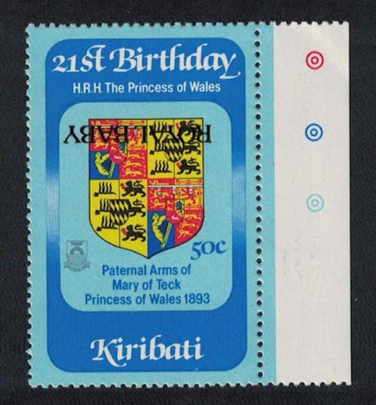 Kiribati Birth of Prince William of Wales 1v 50c Inverted Overprint SG#187a