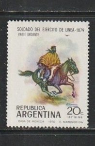 1970 Argentina - Sc 944 - MH VF - 1 single - Galloping Messenger