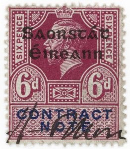 (I.B) George V Revenue : Ireland Contract Note 6d (Free State OP)