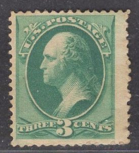 US Stamp #184 3c Green Washington MINT NO GUM SCV $35.00