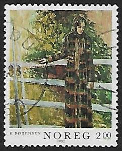 Norway # 808 - Painting H. Sorensen - used  {GR40}