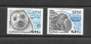 SEALS - ST PIERRE #748-9  MNH