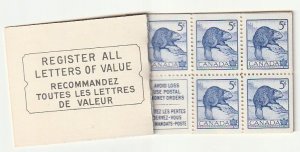 1954  5 cent Beaver Booklet complete   Sc#336a