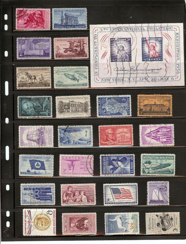 U.S. Used Collection Scott # 1073 To #1099 From 1956,57 