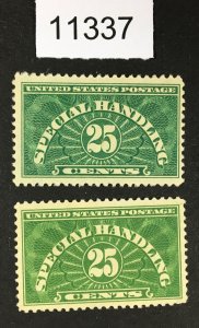 MOMEN: US STAMPS # QE4,QE4a MINT OG H LOT #11337