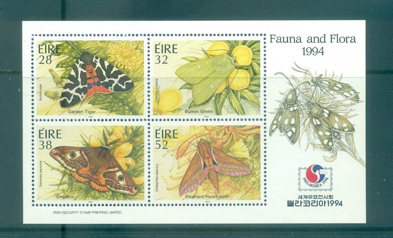 Ireland - Sc# 934b. 1994 Moths. MNH Souvenir Sheet W/Ovpt. $6.00.