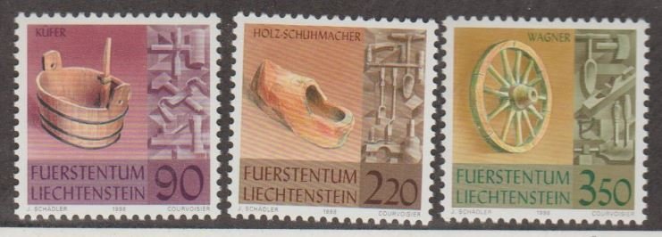 Liechtenstein Scott #1126-1127-1128 Stamps - Mint NH Set