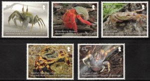 BIOT 2020 Crabs; Scott 516-20, SG 560-64; MNH