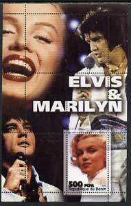 BENIN - 2003 - Elvis and Marilyn - Perf Min Sheet - MNH - Private Issue