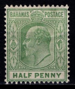 Bahamas 1906-11 Edward VII Def., ½d Wmk. Mult. Crown CA [Unused]
