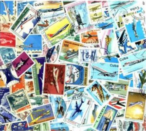 Aviation Stamp Collection - 200 Different Stamps