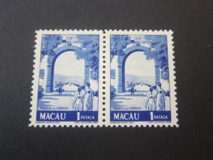 Macau 1950 Sc 347A Ultra Violet Unsold pair MNH
