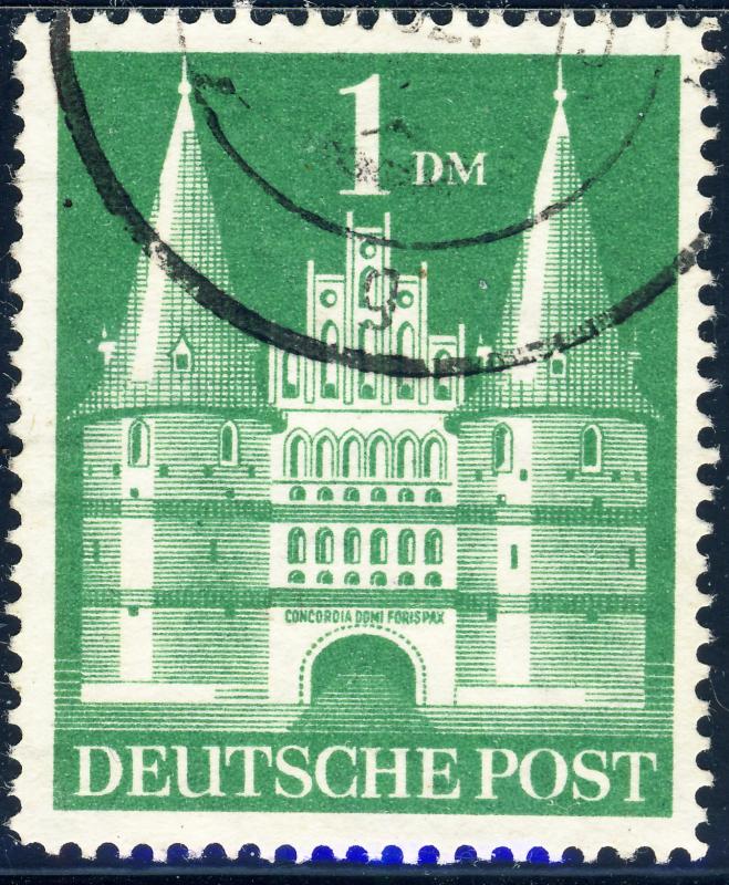 ALLEMAGNE / GERMANY Bizone 1948 Mi.97bbYIIG(97.IIeg) 1DM T2 p.14 VF Used