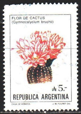 Argentina. 1987. 1855. Cactus, flora. USED.