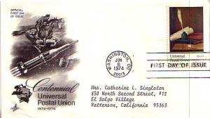 United States, First Day Cover, U.P.U. Universal Postal Union, Art