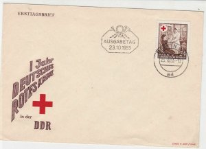 german democratic republic 1953 stamps cover ref 19218