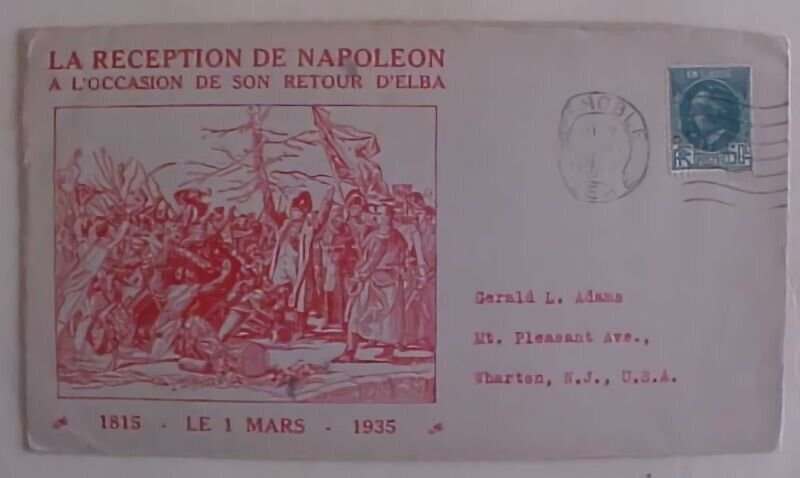 FRANCE 1NAPOLEON CACHET 1935 GRENOBLE