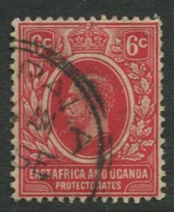 East Africa & Uganda - Scott 42 - KGV Definitive -1912 - Used -Single 6c Stamp