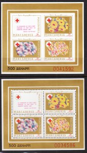 Macedonia RA27a Footnoted Souvenir Sheets MNH VF