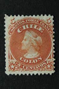 CHILE #17 MNG 1867 COLUMBUS Mint No Gum