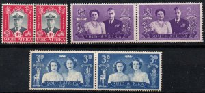 South Africa Sc #103-105 Mint Hinged pairs