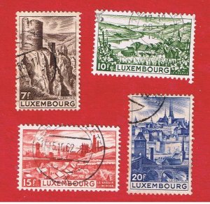 Luxembourg #246-249  VF used  Various Scenes  Free S/H