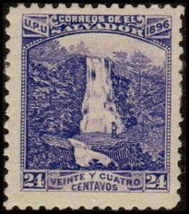 El Salvador 154 - Mint-H - 24c Atehausillas Waterfall (1896) (cv $8.00)