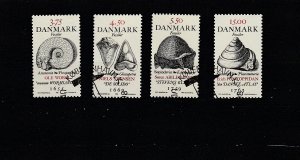 Denmark  Scott#  1106-1109  Used  (1998 Fossils)