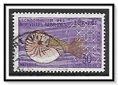 New Hebrides - French #117 Nautilus Shell Used