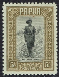 PAPUA 1932 SGT MAJOR 5/-