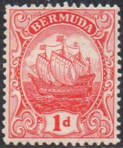 Bermuda 1910 1d red MH