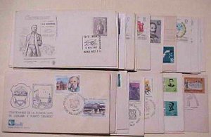 ARGENTINA FDC 51  DIFF. 1966-1985  CACHET UNADDRESSED