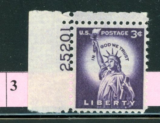 PKStamps - USA - 1035 - MNH - Plate Number Single (#3-003)
