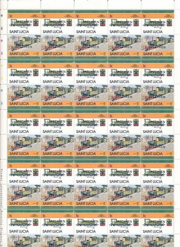 D400708 Trains Locomotives Taw 2-6-2T 1897 MNH Specimen Saint Lucia