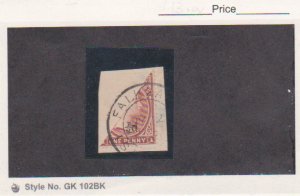 Falkland Island Scott # 19e  Used Bisect on Piece #2  Catalogue $325.00