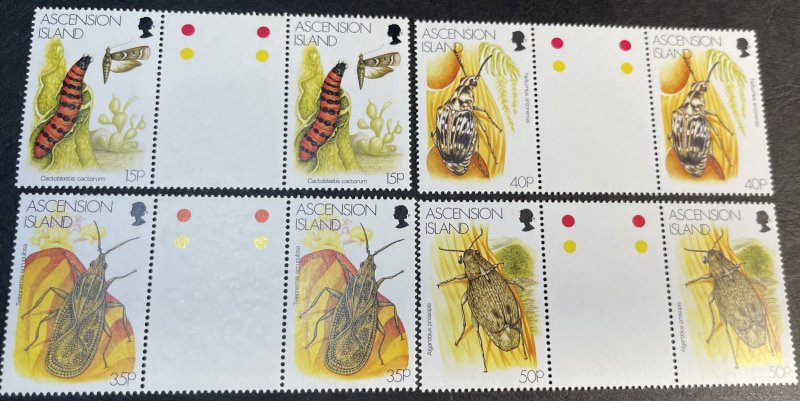 ASCENSION ISLAND # 292-295-MINT NEVER/HINGED-COMPLETE SET OF GUTTER PAIRS-1998