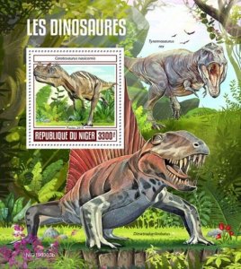 Niger - 2019 Dinosaurs on Stamps - Stamp Souvenir Sheet - NIG190303b