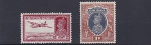 INDIA  1937 - 40     SG  258 + 259    VALUES TO 1R        MH  