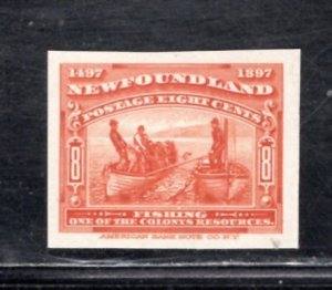 NEWFOUNDLAND  SC# 67P VF/WOVE PROOF