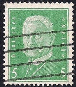 Germany #368 5pf President Paul Von Hindenburg used F