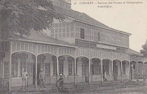 FRENCH GUINEA 1906 postcard Conakry PO - Paquebot Plymouth - postage due....P990
