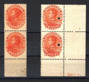 VENEZUELA ABNCo. Stamps *SPECIMEN* Margin PAIRS{2} Mint UMM MNH MF141